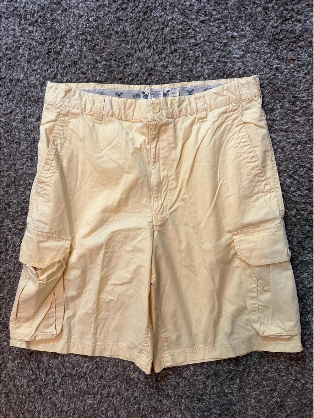 Hawaiian Tropical 100% Cotton Cargo Shorts Men’s 34